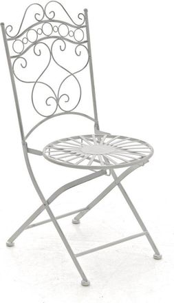 Clp Clp - Silla De Jard&iacute;n Plegable Indra Blanco Antiguo