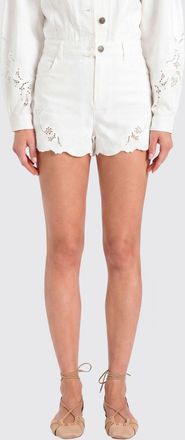 Twinset Pantaloncini in cotone con inserti in macram&egrave;