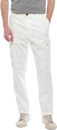 Brunello Cucinelli MenS Snow Cotton Cargo Pants, Size 38
