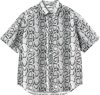 Carhartt Work in Progress S/S Snake Camo Shirt - Dames - Overhemden - Veelkleurig - L - Katoen - Overhemden