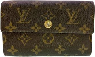 Louis Vuitton Pre-owned Tri-fold Portemonnee - Dames - Vintage Accessoires - Bruin - ONE Size - Leer - Vintage