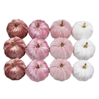 OEM Paquete De 12 Calabazas De Terciopelo, Decoraci&oacute;n Para El Hogar - Uno