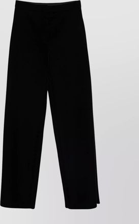 Sportmax high-waisted straight leg velvet trousers
