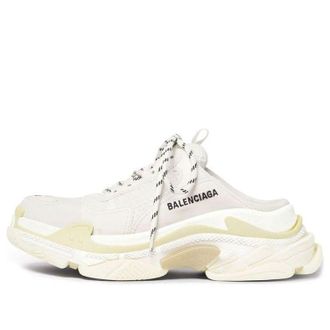 Balenciaga (WMNS) Balenciaga Triple S Mules White Double Foam and Mesh 755686W3SM29097