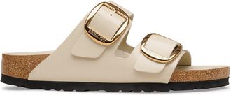 Birkenstock Arizona Big Buckle Slides In Shine Oyster