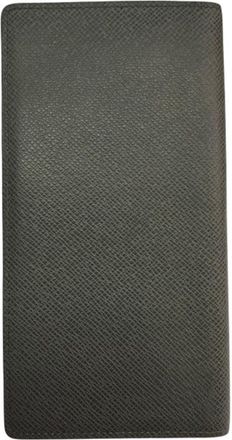 Louis Vuitton Taiga Glacier Gray Taiga Leather Long Wallet (Bi-Fold) (Pre-Owned)
