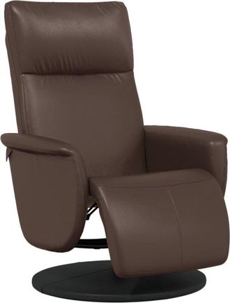 vidaXL Sill&oacute;n Reclinable Con Reposapi&eacute;s Cuero Sint&eacute;tico Marr&oacute;n Vidaxl
