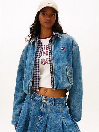 Tommy Hilfiger Chaqueta vaquera Harrington amplia acolchada