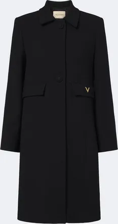 Valentino VGold virgin wool cr&ecirc;pe coat