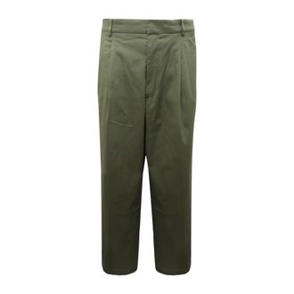 Amaranto Chinos, male, Green, Size: XL B6D0025 Wide Leg Trousers