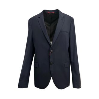 HUGO BOSS 50440003 Blazer - Heren - Pakken - Blauw - Maat: XL Wol