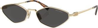 Miu Miu MU 56Zs Zvn 5S0 Zonnebrillen - Dames - Zonnebrillen - Geel - 56 MM - Accessoires