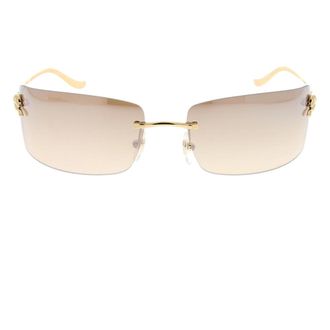Cartier Stijlvolle zonnebril voor modieuze uitstraling - unisex - Accessoires - Geel - Maat: ONE Size
