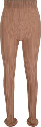 Acne Studios Keera Leggings in Beige Cotton