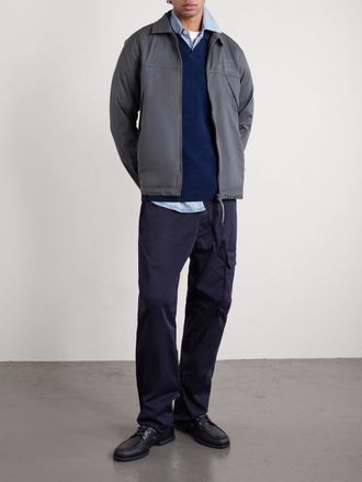 C.P. Company Straight-Leg Logo-Appliqu&eacute;d Cotton-Blend Cargo Trousers