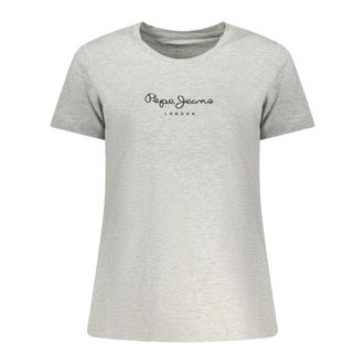 Pepe Jeans London T-Shirts, female, Gray, Size: XL New Virginia T-shirt