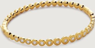 Monica Vinader Gold Graduated Diamond Bangle Lab Grown Diamond
