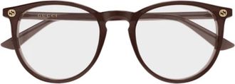 Gucci GG0027O017 Round Full Rim Eyeglasses - Brown