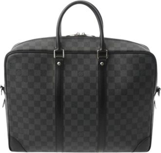 Louis Vuitton Pre-owned Handbags, male, Black, Size: ONE SIZE Pre-owned Damier Graphite Briefcase