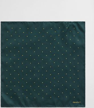 GANT Men Dot Print Pocket Square (ONE SIZE) TARTAN GREEN