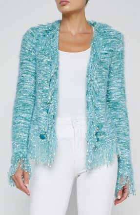 L'agence Knit Cardigan in Jade Multi at Nordstrom Rack, Size Xx-Small