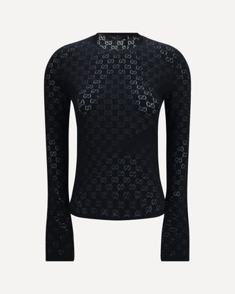 Gucci GG d&eacute;vor&eacute; cotton T-shirt Female M