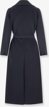 Max Mara Womens Wool Coat Smmanna Blue Virgin