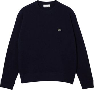 Lacoste Trui van wol met ronde hals - Dames - Ronde hals truien - Blauw - XS - Wol - Truien & Vesten