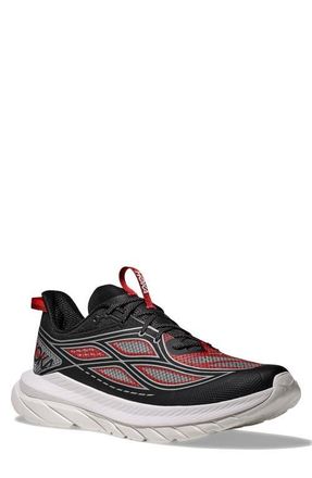 Hoka One One Mach Remastered Sneaker in Carbon Black /Habanero at Nordstrom, Size 11.5