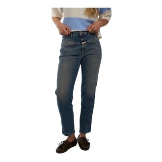 Closed Jeans, Dames, Blauw, W34 L30, Katoen, Slim Tapered Jeans