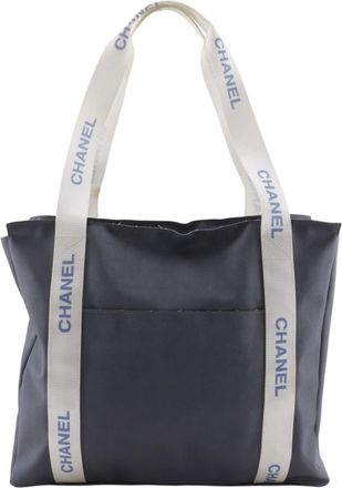 Chanel Sport Gray Nylon Tote Bag (Pre-Owned)