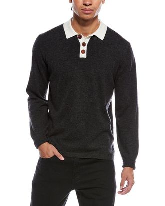 Brodie Solid Wool & Cashmere-Blend Rugby Shirt