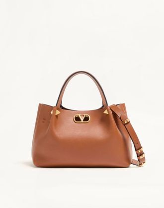 Valentino Garavani Valentino Garavani Small Soft Leather Shopping Bag Woman HAZELNUT UNI