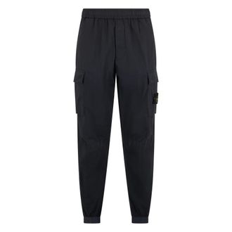 Stone Island Slim-fit Trousers, male, Blue, Size: W30 Cotton Cargo Pants