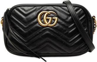 Gucci Pre-owned Gucci Small GG Marmont Matelasse Calfskin Crossbody Ladies L075U4NE9211GVB6