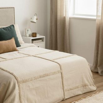 Kenay Home Plaid algod&oacute;n beige 250 cm x 180 cm