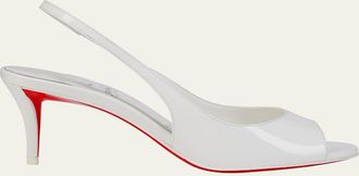 Christian Louboutin 60mm Sofia Z Patent Leather Slingback Pumps