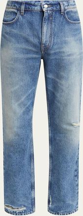 デニム・ジーパン GIVENCHY CARGO DENIM COTTON JEANS GIVENCHY High-rise straight-leg cargo jeans | NET-A-PORTER