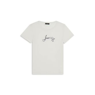 Freddy T-shirt in cotone Supima con logo in paillettes bicolore