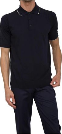 PESERICO Klassiek Polo Shirt voor Mannen - Heren - Polos - Blauw - M - Katoen - Tops