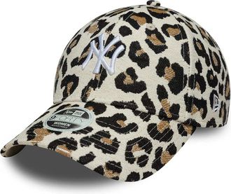 New Era Mens Baseball Cap 9forty Leopard Light Beige Polyester Hat