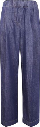 Semicouture Jeans boyfriend con vita elasticizzata - Blu