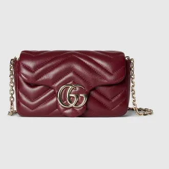 Gucci GG Marmont Mini Shoulder Bag, Bordeaux, Leather