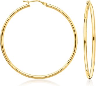 Ross-Simons Italian 2mm 18kt Yellow Gold Hoop Earrings