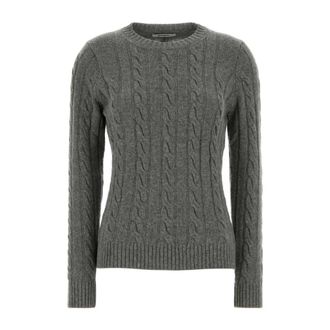 Gimaguas Braid Jumper - Dames - Ronde hals truien - Grijs - L - Wol - Truien & Vesten