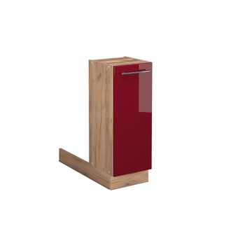 Vicco Isla De Cocina Fame-line, Rojo Burdeos Alto Brillo, 30 Cm Sin Encimera