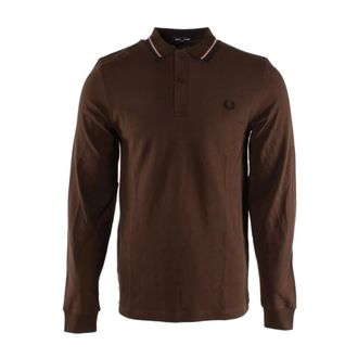 Fred Perry Polo Shirts, male, Brown, Size: S Twin Tipped Polo