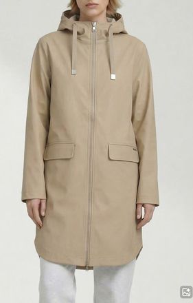 Noize Janae Water Repellent Hooded Raincoat in Sand at Nordstrom, Size X-Large