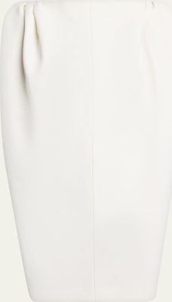 Balenciaga Gathered-Shoulder High-Neck Mini Sack Dress
