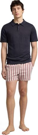Onia Classic Charles 4 Swim Trunk in Berry/cream at Nordstrom, Size Medium